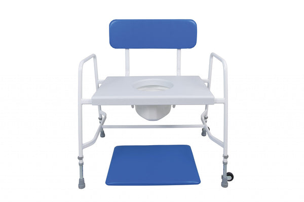 Super Bariatric Adjustable Height Commode – Reinforced Steel Frame