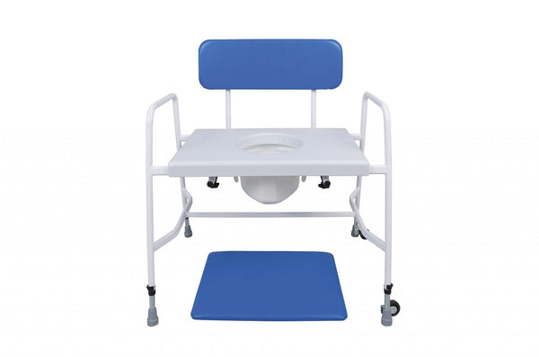 Super Bariatric Adjustable Height Commode – Reinforced Steel Frame