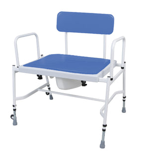 Super Bariatric Adjustable Height Commode with Detachable Arms