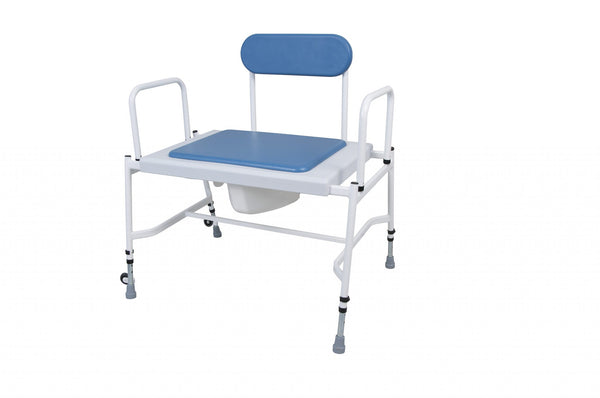 Super Bariatric Adjustable Height Commode with Detachable Arms