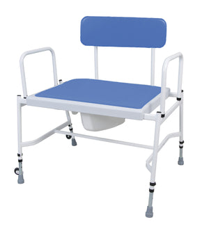 Super Bariatric Adjustable Height Commode with Detachable Arms
