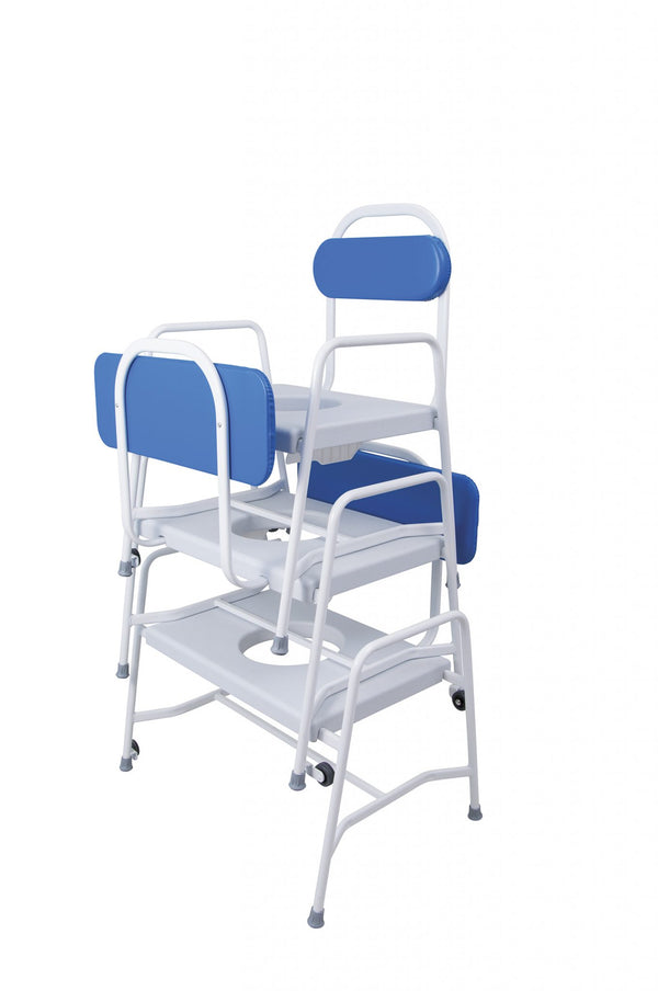 Bariatric Adjustable Height Commode with Detachable Arms – Reinforced Steel Frame
