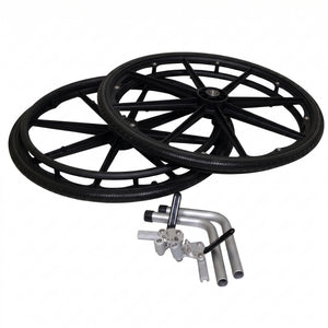 Wheel Kit for Shower Commode Chair – Converts Attendant to Self-Propelled