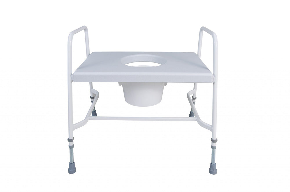 Bariatric Raised Toilet Seat – Height Adjustable with Clip-On Seat