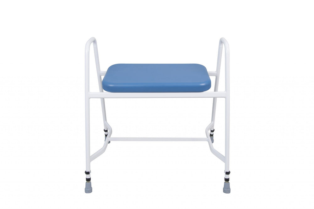 Bariatric Perching Stool with Arms in PU – Height Adjustable