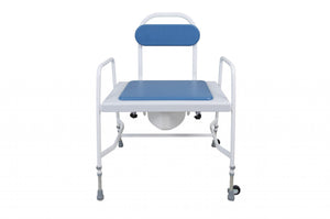 Bariatric Adjustable Height Commode – Reinforced Steel Frame