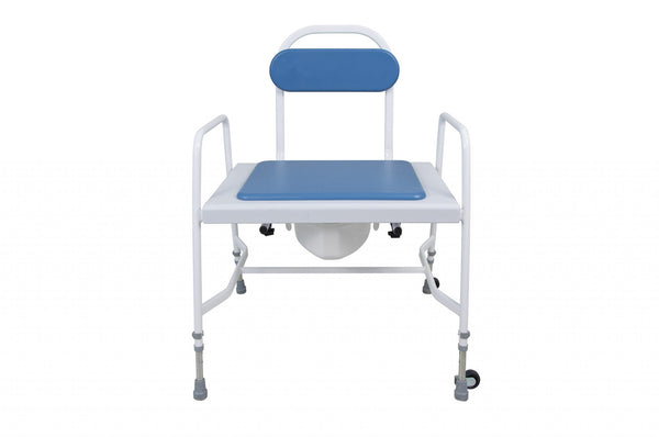 Bariatric Adjustable Height Commode – Reinforced Steel Frame