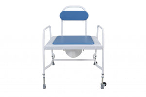 Bariatric Adjustable Height Commode – Reinforced Steel Frame