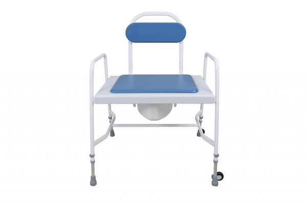 Bariatric Adjustable Height Commode – Reinforced Steel Frame