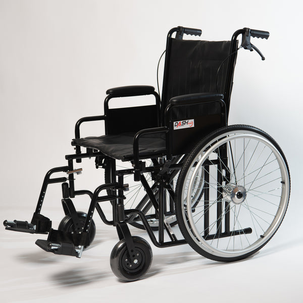 Dash 200 HD Heavy-Duty Folding Wheelchair | Up to 225kg Capacity