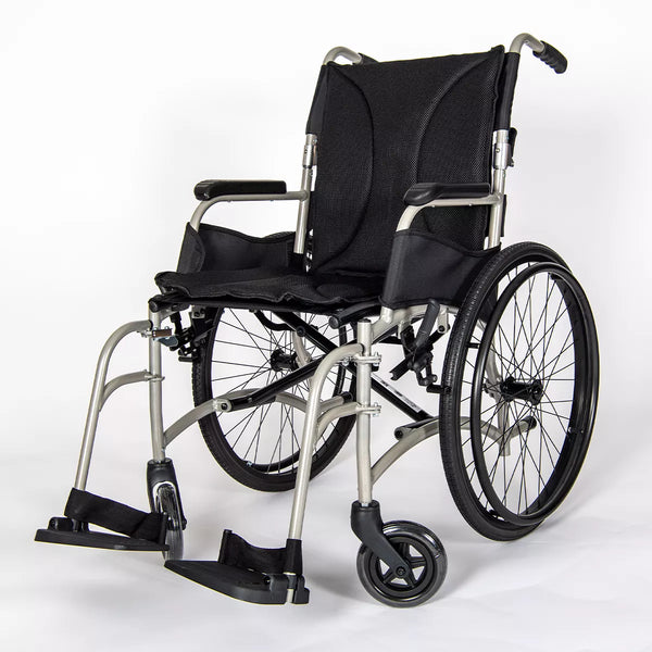 Dash Ultra Lightweight Transit Wheelchair | Padded Seat & Folding Back
