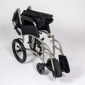 Dash Ultra Lightweight Transit Wheelchair | Padded Seat & Folding Back
