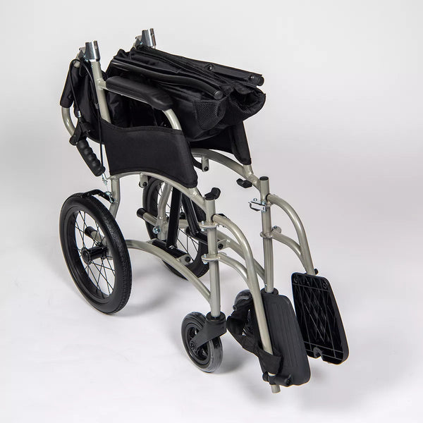 Dash Ultra Lightweight Transit Wheelchair | Padded Seat & Folding Back