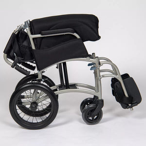 Dash Ultra Lightweight Transit Wheelchair | Padded Seat & Folding Back