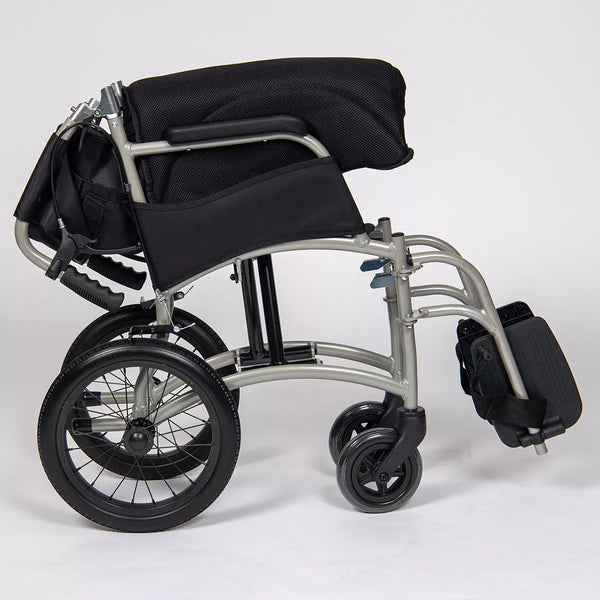 Dash Ultra Lightweight Transit Wheelchair | Padded Seat & Folding Back