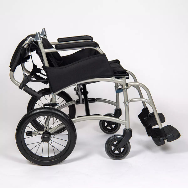 Dash Ultra Lightweight Transit Wheelchair | Padded Seat & Folding Back