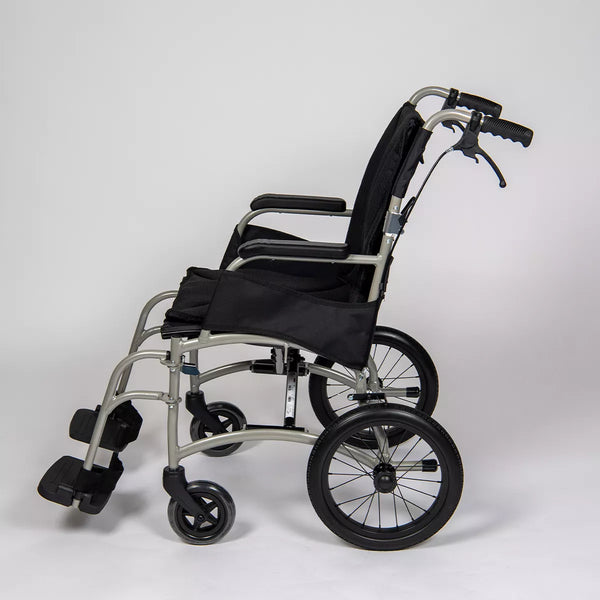 Dash Ultra Lightweight Transit Wheelchair | Padded Seat & Folding Back